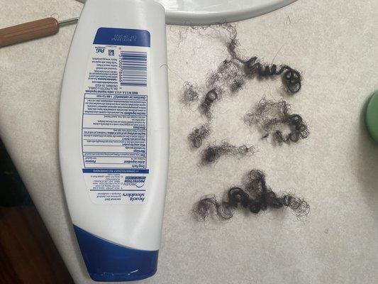 All the fake hair i had to cut out of my locs after discovering it without any prior conversation