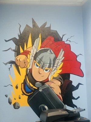 In Main office area- Thor!