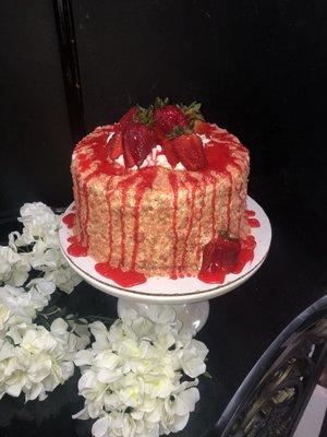 Strawberry cream cake