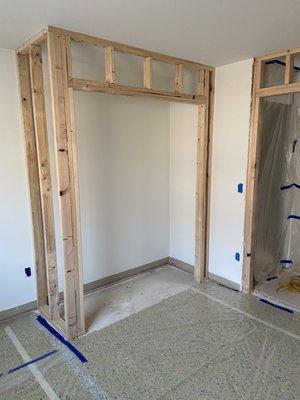 Adding closet to bedroom