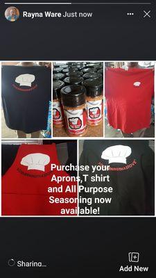 We Have Aprons ,T shirts available