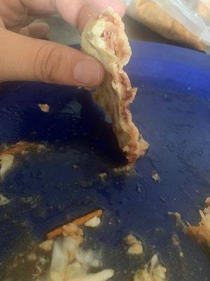 Pupusa de frijol y queso