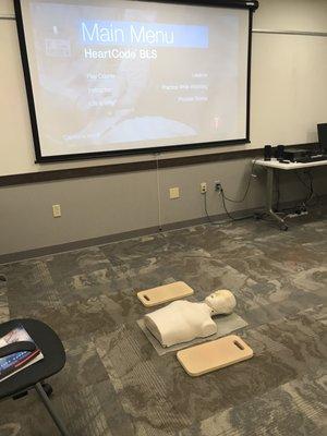 CPR class in the center for excellence