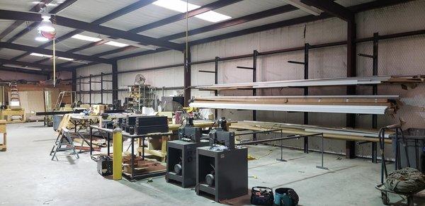 Our fabrication shop is designed for speed, safety and quality output of frames and doors.