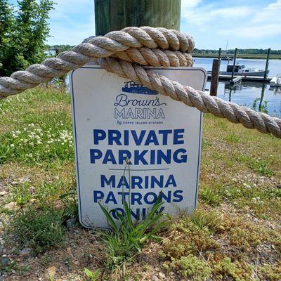 Private Parking at Browns Marina