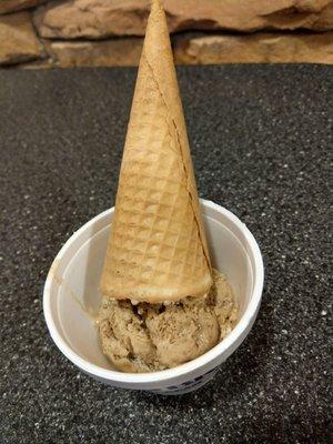 Small Pecan Pie Ice Cream Cone, $1.40.