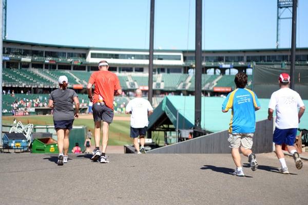 Running into Chuckchansi Park.