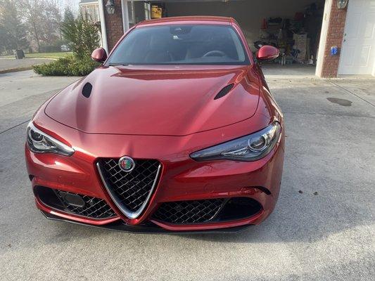 Alfa Giulia  that received Ceramic Coating