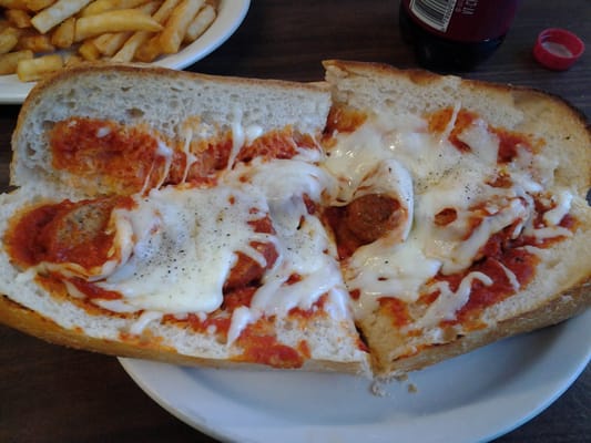 Meatball hero from paesanos. See if you can find the meatballs.need I say more.yes never again.