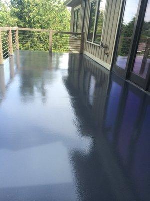 Deck coating.