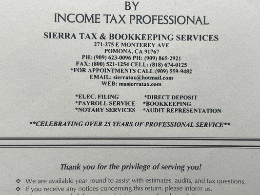 Sierra Tax Service