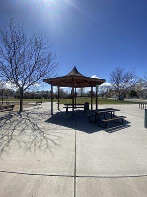 Covered eating area.