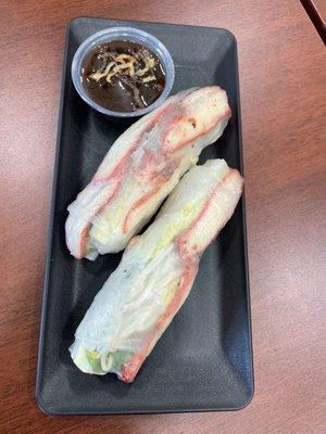 BBQ pork spring rolls