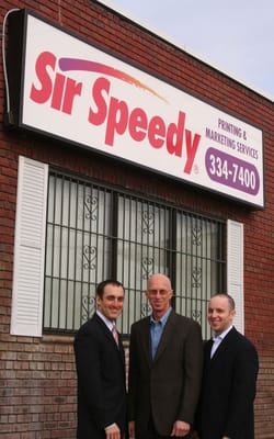 Jack, Evan & Brandon in front of our building.