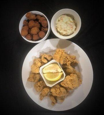 14 piece Catfish Nuggets served with a choice of two of our famous sides