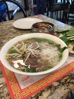 Pho #7 and eggplant shrimp dimsum