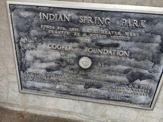 Indian Spring Park, Waco