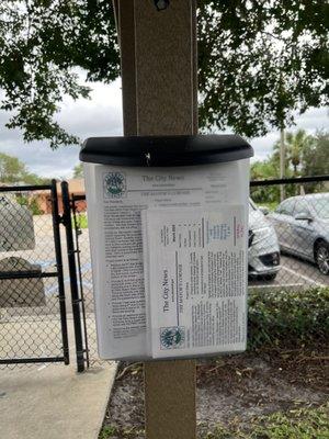 Newsletters on info board