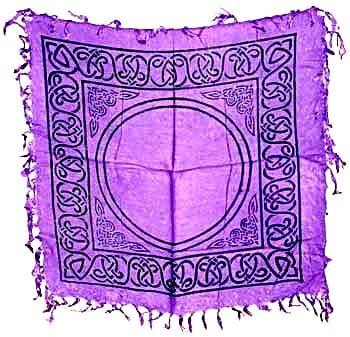 Celtic Altar Cloth-This Celtic Altar Cloth is perfect for the medium sized table or altar, and is a purple & black in color...