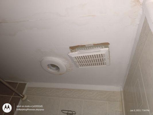 Ceiling in bathroom