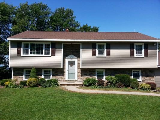 Completed siding and stone in Greenwich!