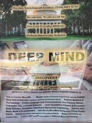 Our innovative Deep Mind Program for older children.