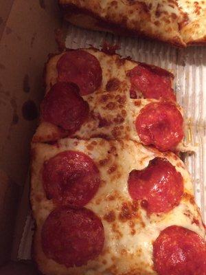 Deep dish pepperoni pizza