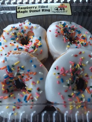 Bought frosted raspberry donuts at Poughkeepsie ShopRite. They're good, not my favorite. Fresh but too artificial tasting.