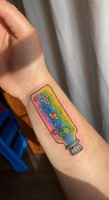 Space Bottle Tattoo