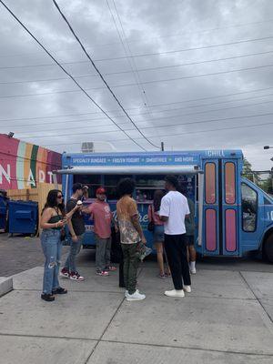 Super Chill Ice Cream truck at the KANHA x Bounti event.