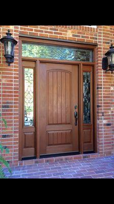 Clopay Entry Door With Tuscany wrought iron glass.