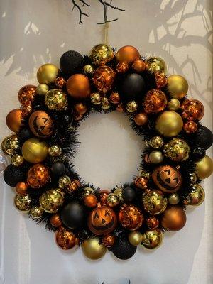 Hand-crafted Halloween wreaths!