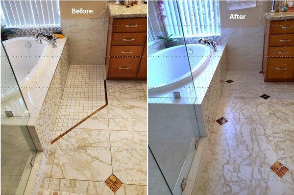 Bathroom floor partial replacement