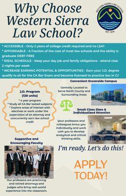 So many reasons to choose Western Sierra Law School!