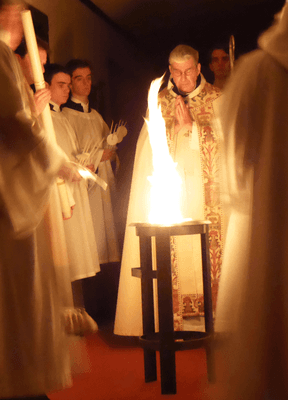 The Paschal Vigil on Holy Saturday night is one of the high points of the year for monks