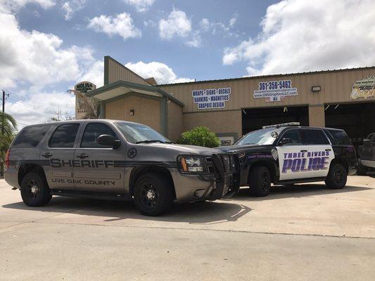 Live oak county sheriffs dept and Three Rivers PD at the same time. We support the blue by making the blue.