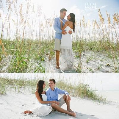 Treasure Island St Pete Beach Wedding Engagement beach Portrait Session by Kristen Sloan Photography