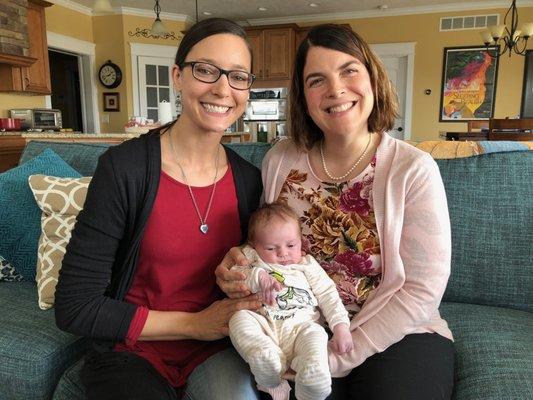 Postpartum Visit Attended by Rebecca Burkett and Sandra McCurdy, midwives in Lansing Michigan