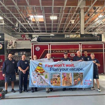 #teamwebb donates to the Carmel Fire Department in the fall of 2022.