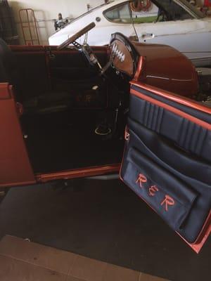 Brentwood auto upholstery 28 model A roadster custom job