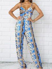 Sleeveless V-neck Jumpsuit