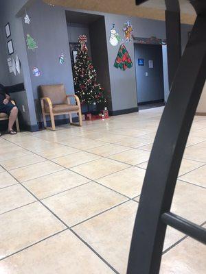 The waiting room was the cleanest part