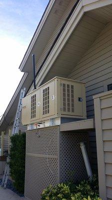 AAP completed a complete cabinet and base replacement for this generator that had rusted out from the Siesta Key air.