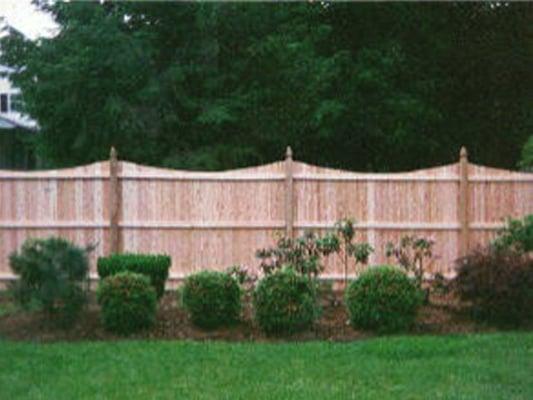 Scalloped Flat Board Wood Fence