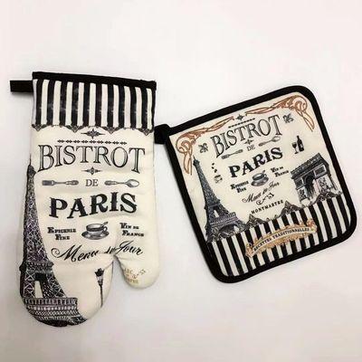 Paris Bistrot Oven Mitts from Paris Glam Kitchen Collection