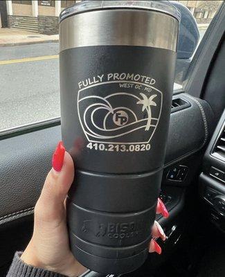 Get your logo design on drinkware.