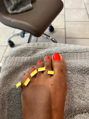 Simple pedicure. No muss no fuss