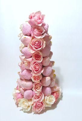 Strawberry Tower Cake