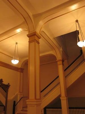 Ceiling and pillars.