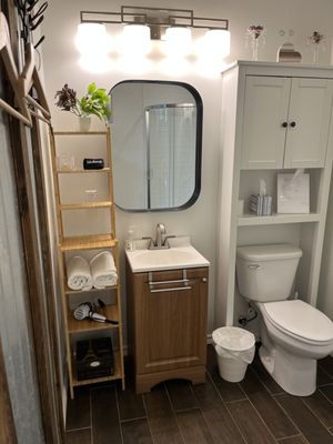 Custom addition bathroom.